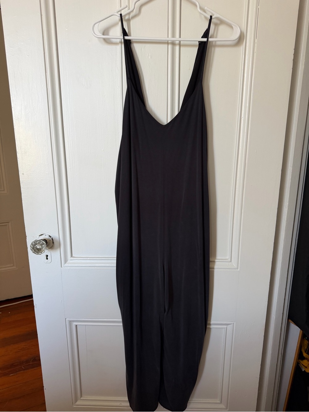 silence + noise navy V-Neck Spaghetti-Strap Jumpsuit